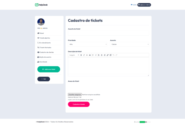 Sistema de Ticket 100% Editável com Todos os Plugins Ativos - Image 3