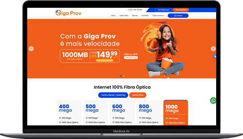 Criação de Site para Provedor de Internet